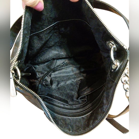 Michael Kors Jet Set Travel Messenger Crossbody MK Signature Black & Gray - Picture 3 of 10